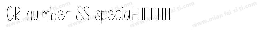CR number SS special字体转换
